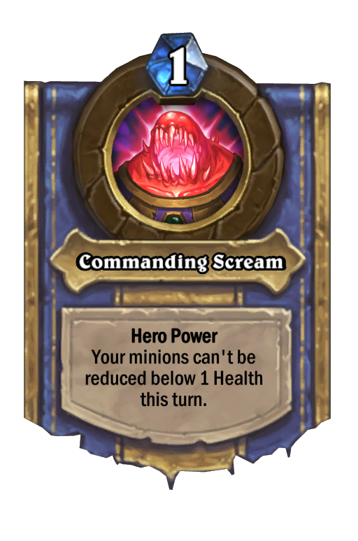 Commanding Scream Hearthstone kártya