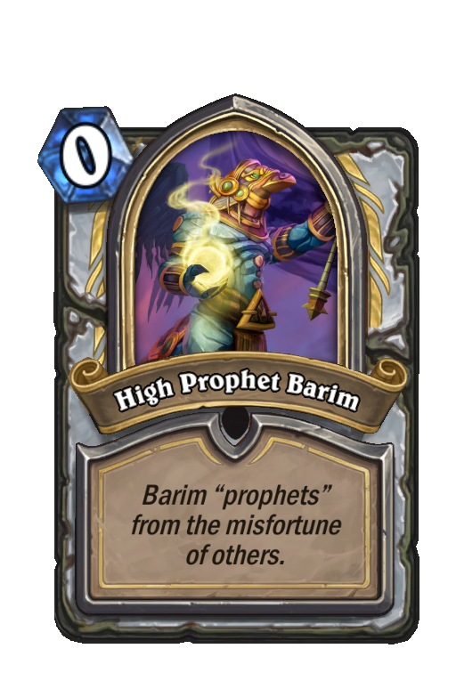 High Prophet Barim Hearthstone kártya