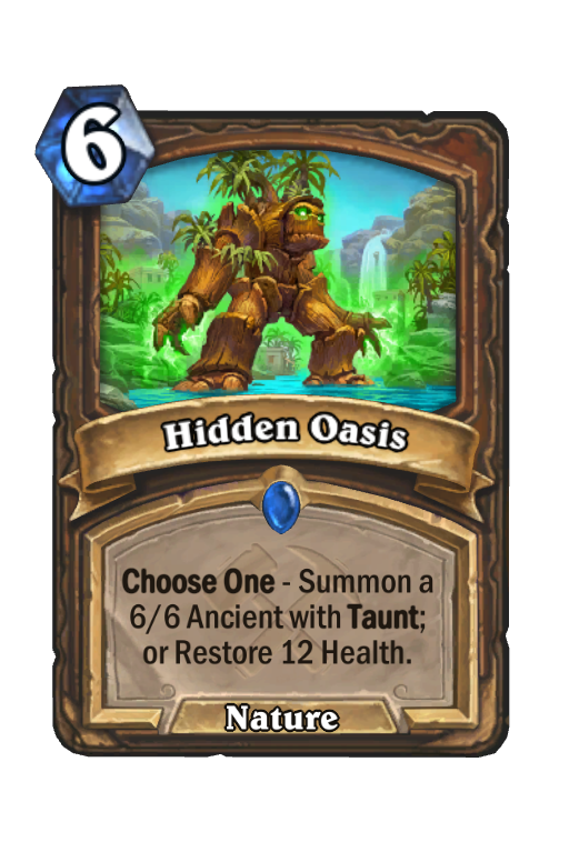 Hidden Oasis Hearthstone kártya