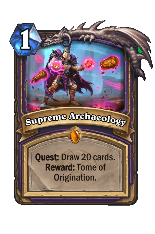 Supreme Archaeology Hearthstone kártya