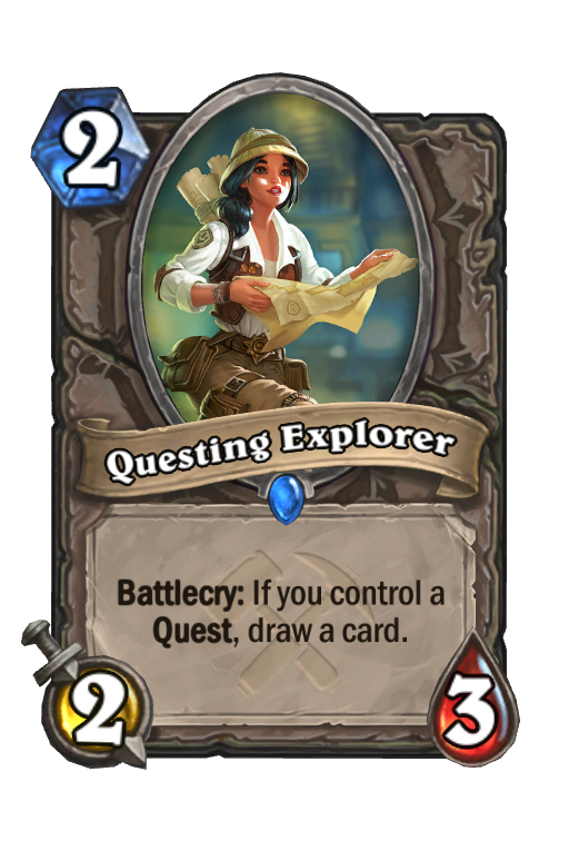 Questing Explorer Hearthstone kártya