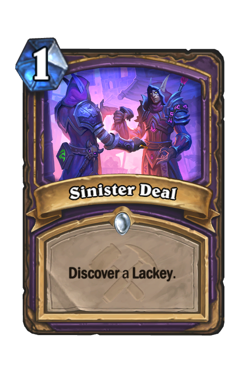 Sinister Deal Hearthstone kártya
