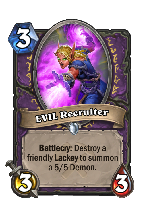 EVIL Recruiter Hearthstone kártya