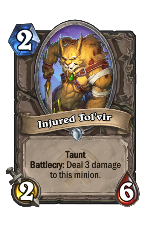 Injured Tol'vir Hearthstone kártya