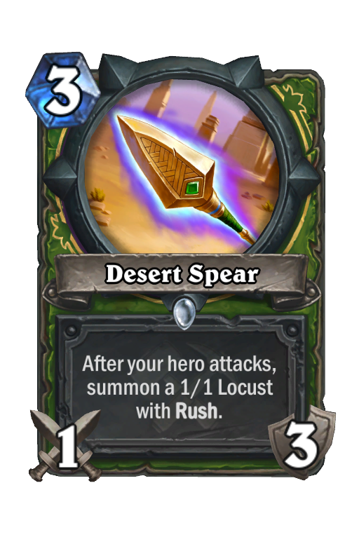 Desert Spear Hearthstone kártya