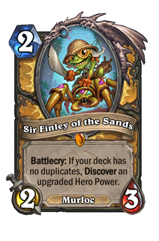 Sir Finley of the Sands Hearthstone kártya