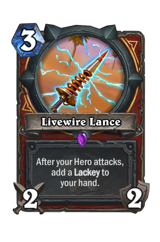Livewire Lance Hearthstone kártya