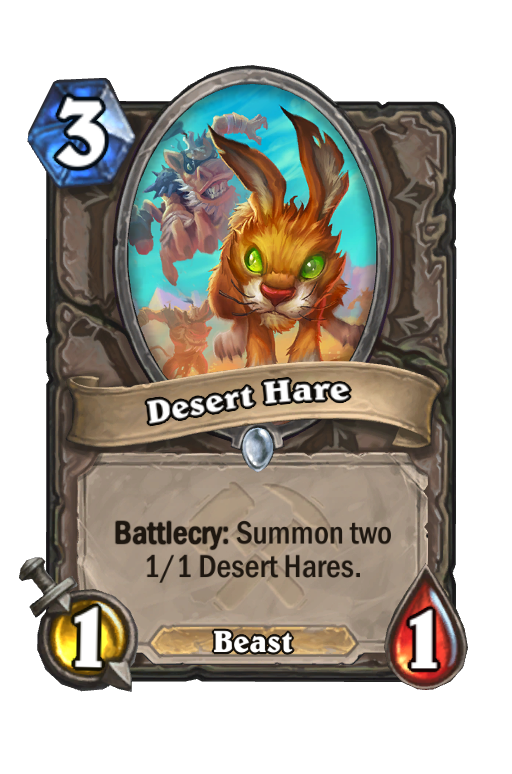 Desert Hare Hearthstone kártya