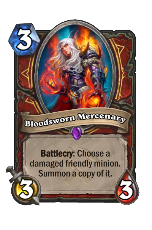Bloodsworn Mercenary Hearthstone kártya