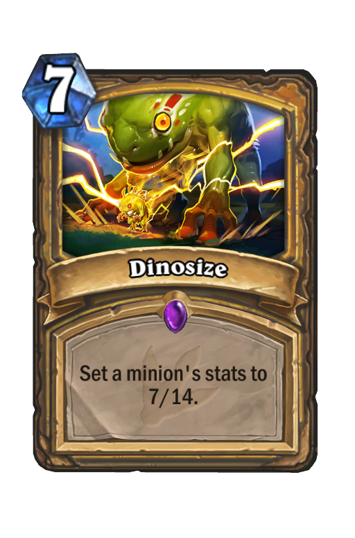 Dinosize Hearthstone kártya