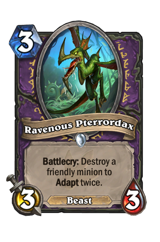 Ravenous Pterrordax Hearthstone kártya