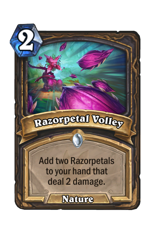 Razorpetal Volley Hearthstone kártya