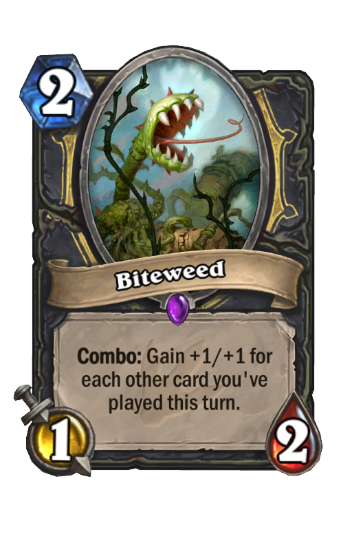 Biteweed Hearthstone kártya