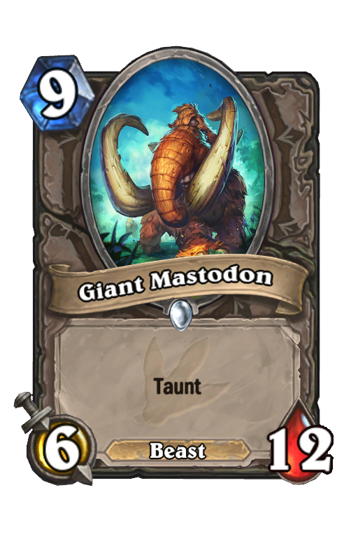 Giant Mastodon Hearthstone kártya