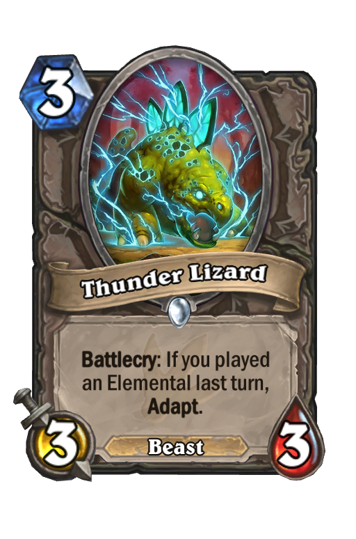 Thunder Lizard Hearthstone kártya