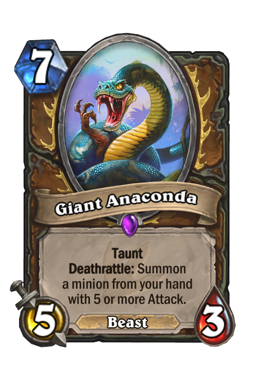 Giant Anaconda Hearthstone kártya
