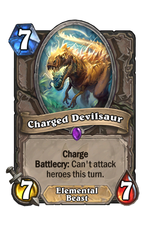 Charged Devilsaur Hearthstone kártya
