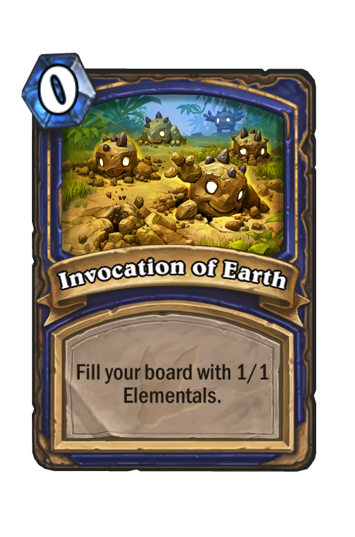 Invocation of Earth Hearthstone kártya