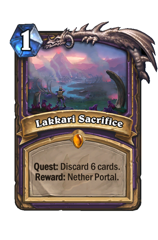 Lakkari Sacrifice Hearthstone kártya