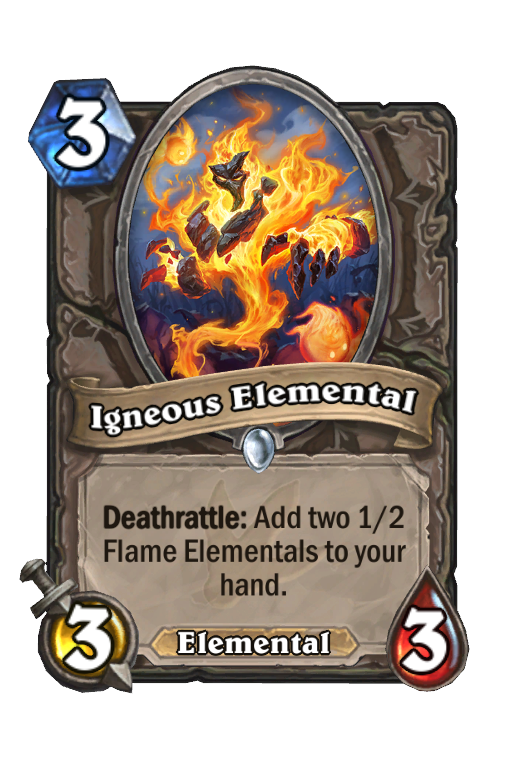 Igneous Elemental Hearthstone kártya