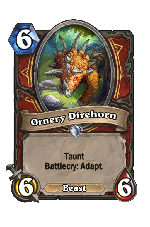 Ornery Direhorn Hearthstone kártya