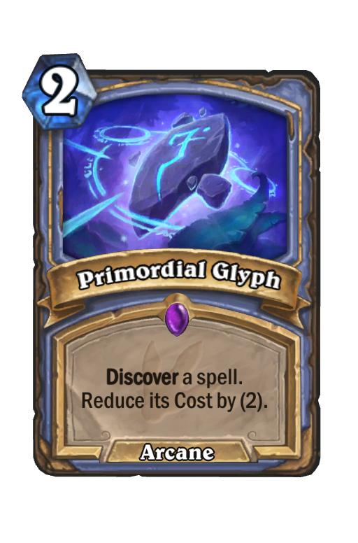 Primordial Glyph Hearthstone kártya