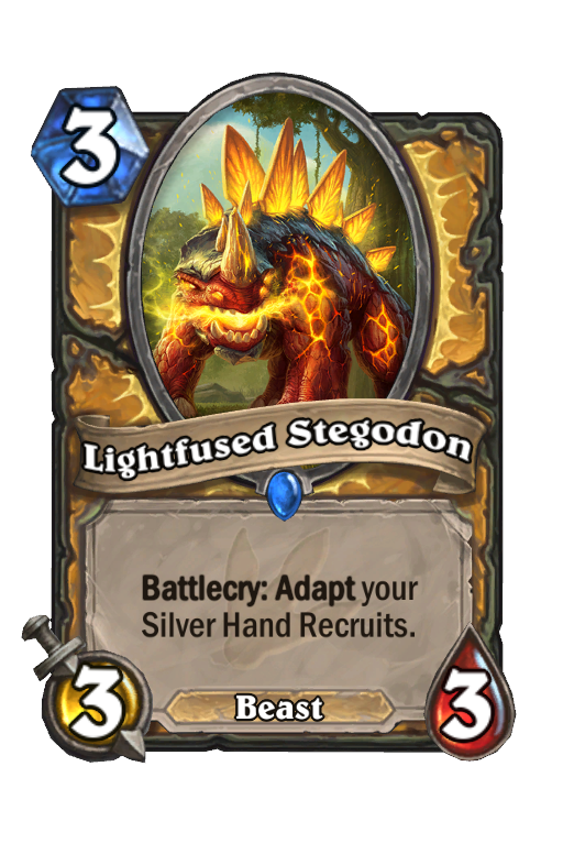 Lightfused Stegodon Hearthstone kártya
