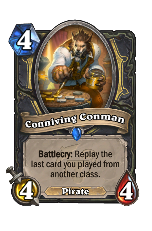 Conniving Conman Hearthstone kártya