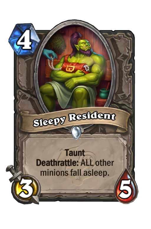Sleepy Resident Hearthstone kártya