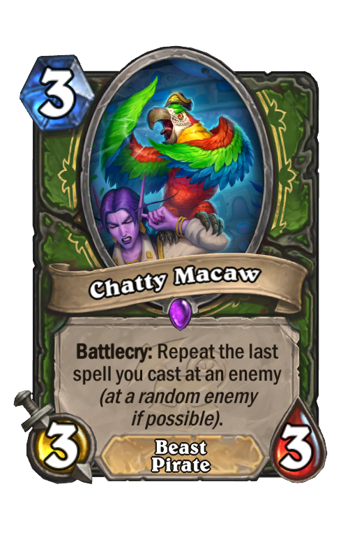 Chatty Macaw Hearthstone kártya