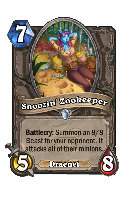 Snoozin' Zookeeper Hearthstone kártya