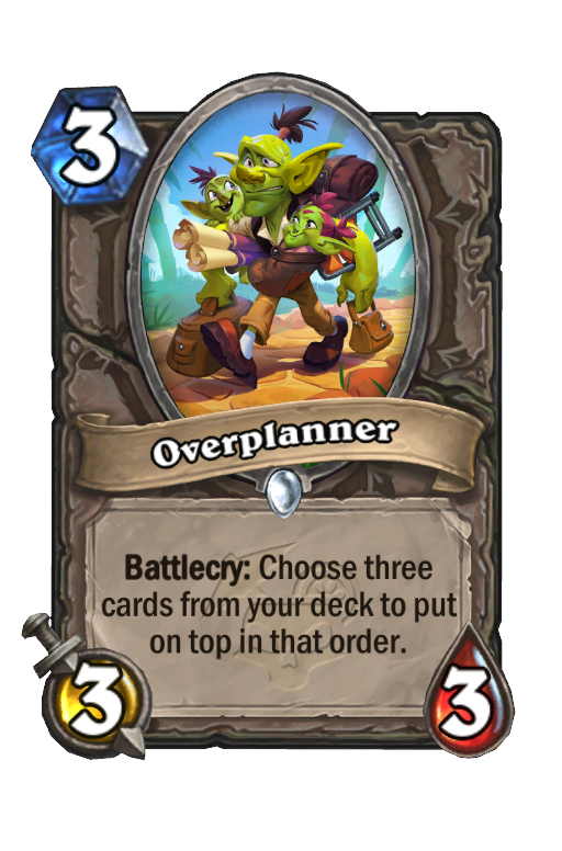 Overplanner Hearthstone kártya