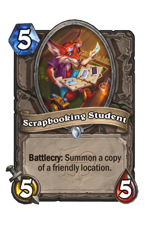 Scrapbooking Student Hearthstone kártya
