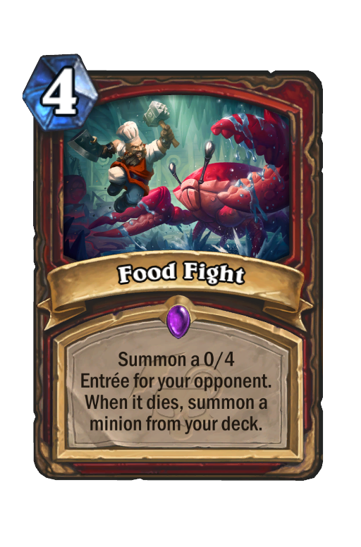 Food Fight Hearthstone kártya