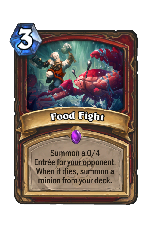 Food Fight Hearthstone kártya