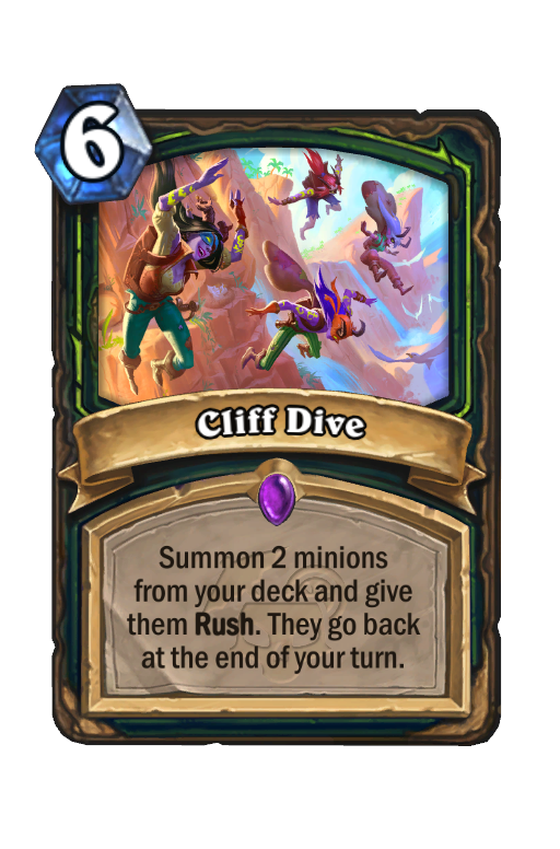 Cliff Dive Hearthstone kártya