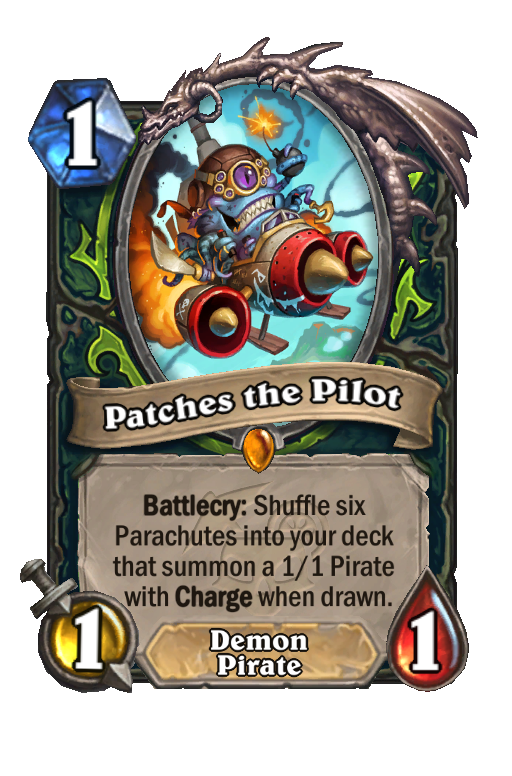 Patches the Pilot Hearthstone kártya