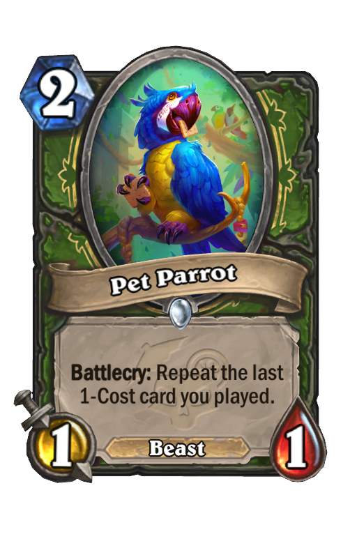 Pet Parrot Hearthstone kártya