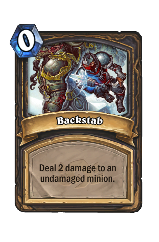 Backstab Hearthstone kártya