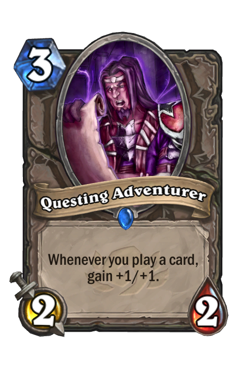 Questing Adventurer Hearthstone kártya