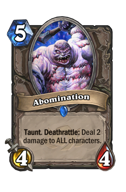 Abomination Hearthstone kártya
