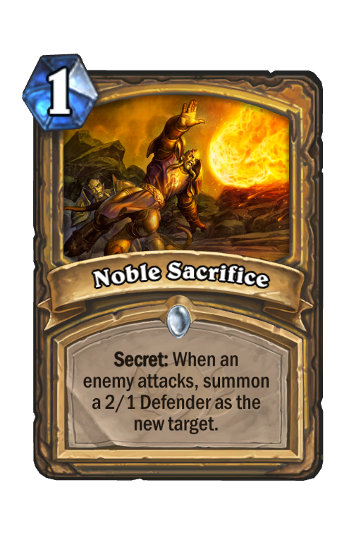 Noble Sacrifice Hearthstone kártya