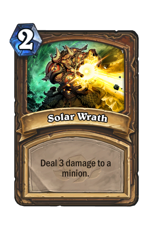 Solar Wrath Hearthstone kártya