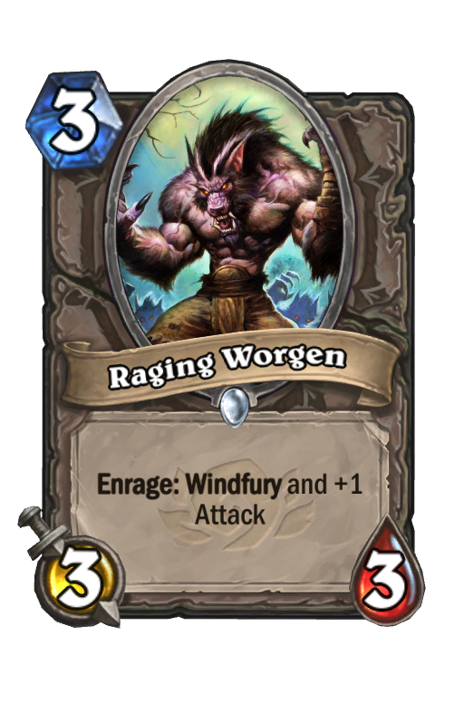Raging Worgen Hearthstone kártya