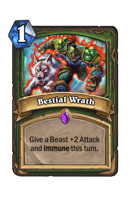 Bestial Wrath Hearthstone kártya