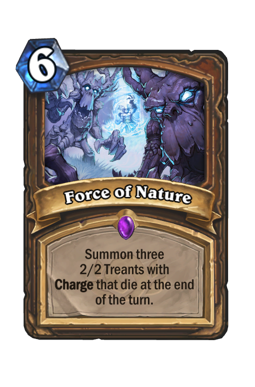 Force of Nature Hearthstone kártya