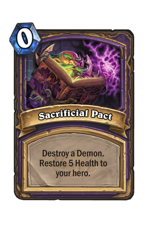 Sacrificial Pact Hearthstone kártya