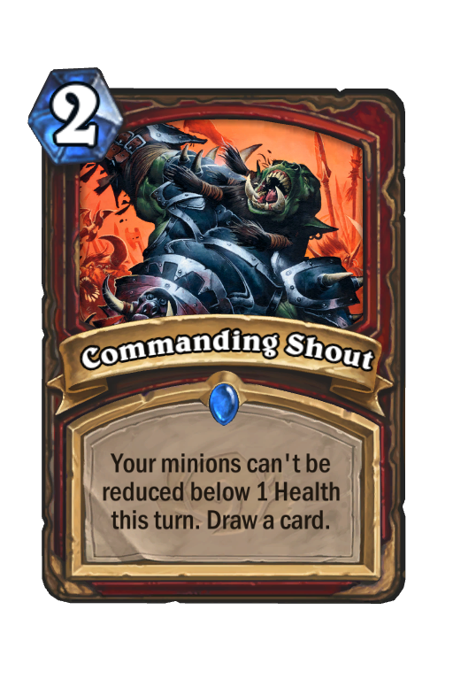 Commanding Shout Hearthstone kártya