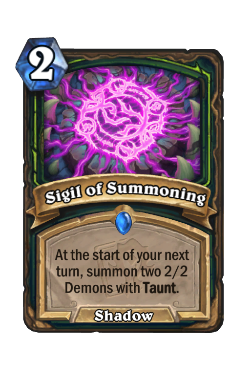 Sigil of Summoning Hearthstone kártya
