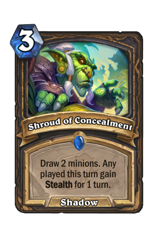 Shroud of Concealment Hearthstone kártya